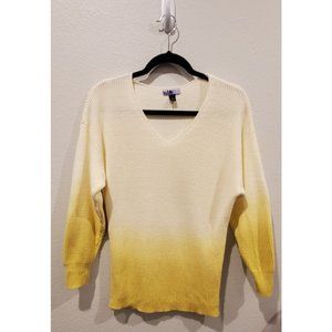 VYLETTE Dip-Dye Design Sweater Side Slits